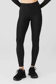 Airlift High-Waist Ballet Dream Legging - Black | Alo Yoga Cool Trainers, Womens Black Pants, En Pointe, Mesh Leggings, Performance Wear, French Terry Fabric, Double Take, Back Women, Alo Yoga