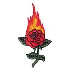 Drawings Of Flaming Roses