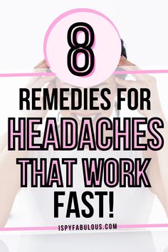 Tired of headaches interrupting your life? Check out these 8 natural remedies that may give you a little relief! #headaches #migraines #clusterheadache #naturalremedies #wellness Remedies For Headaches, Constant Headaches, For Headaches, Natural Cough Remedies