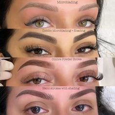 Eye Rows Perfect Eyebrows, Black Microbladed Eyebrows, Micro Blading Black Women, Microblading Eyebrows Pictures, Natural Brow Microblading, Microblading Eyebrows Style, Microbladed Eyebrows Black Women, Powder Microblading Eyebrows