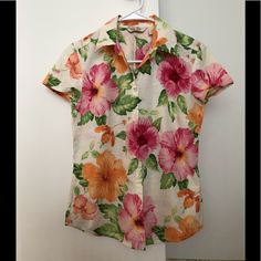 Nwt, So Beautiful And Comfortable T-Shirt From Tommy Bahama In Hawaii Store. Excellent Material, Great For Summer Time Or Tropical Weather . Size: Xs/2 Bust 16.5", Length:23.5" Excellent Condition No Rips Or Stains. Love This T-Shirt,Reminds Me Have Great Time In Hw, So Sad To Let It Go Bc Little Small Size For Me. Hawaiian Cotton Floral Print Tops, Hawaiian Cotton Tops With Tropical Print, Cotton Hawaiian Top With Tropical Print, Hawaiian Cotton Tops With Hibiscus Print, Cotton Hawaiian Tops With Hibiscus Print, Pink Short Sleeve Hawaiian Shirt With Floral Print, Pink Floral Print Short-sleeved Hawaiian Shirt, Cotton Tropical Print Top, Casual Pink Hawaiian Shirt With Hibiscus Print