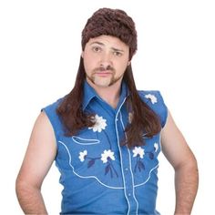 When your Halloween costume idea is looking a bit hairy, youve come to the right place. From wigs to moustaches to beards, our selection of faux facial hair is the perfect place to find your finishing touch. In fact, this high-quality Mullet Super Wig Brown looks to be just what you need! Special Shipping Information: This item ships separately from other items in your order. Imported. Size: One Size. Brown Mullet, Mens Mullet, Mullet Wig, Wig Brown, Wig Costume, Top Wig, Halloween Costume Idea, Animal Costumes, Fun World