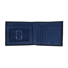 This handsome bifold wallet features 3 card slots, 2 utility pockets, an ID window, and 1 full-length bill slot. A textured finish and handsome stitching make this wallet stand out. A Tallia logo patch is showcased on the exterior, with a brand logo on the passcase's interior. This wallet is classy enough for formal events and date night, but also practical for everyday use. Made of Leather Formal Bifold Wallet With Embossed Logo, Leather Bifold Wallet With Embossed Logo, Classic Bifold Wallet With Leather Patch, Business Leather Trifold Wallet With Id Window, Leather Wallet With Embossed Logo For Daily Use, Leather Wallet With Embossed Logo For Everyday Use, Leather Trifold Wallet With Id Window For Daily Use, Modern Leather Trifold Wallet With Id Window, Business Bifold Wallet With Rfid Blocking