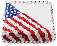 an american flag cake on a white background