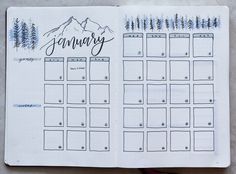 Monthly Layout Bujo, Monthly Favorites Bullet Journal, Month Bullet Journal Layout, Pixel Journal, Bullet Journal Month Page, January Monthly Spread, College Bullet Journal, January Bujo, Bujo Monthly Spread