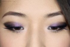 How To Enhance Monolid Eyes Eye Makeup Purple, Trucco Smokey Eye, Makeup Purple, Korean Beauty Secrets, Eyeshadow For Brown Eyes