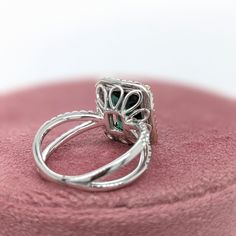 Presenting NNJ Designs' Summer Collection! This beautiful estate ring features a 3.33 carat emerald cut indicolite tourmaline gemstone with natural earth mined diamonds and a split shank, all set in solid 14K gold. This ring is made with solid 14K Gold and natural Earth mined SI / G-H diamonds. As listed, this ring is ready to ship. If you're interested in purchasing this setting with a different center stone please message us! Designer Silver Jewellery, Estate Ring, Indicolite Tourmaline, Estate Rings, Jewelry Showcases, Tourmaline Ring, Split Shank, October Birthstone, Tourmaline Gemstone