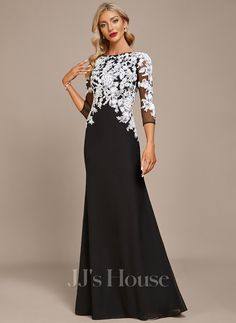 JJ's House Evening Dresses (271455) | JJ's House Elegant Mother Of The Bride Dresses Sheath, Long Dress Party Elegant Lace, Mother Of The Bride Dresses Black Summer, Long Evening Dresses Elegant Lace, Jj House Dresses Mother Of The Bride, Bateau Neckline Formal Dress, Lace Dresses Evening Luulla, Luxury Boat Neck Evening Dress For Wedding, Mother Of The Bride Dresses Black Modern