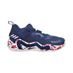 Adidas Don Basketball Shoe New Without Box Mens 9 Red/White-Blue Donovan Mitchell, The Don, Shoes Color, Blue Adidas, Nike Huarache, Adidas Online, New Man, Blue Shoes, Saucony Sneaker