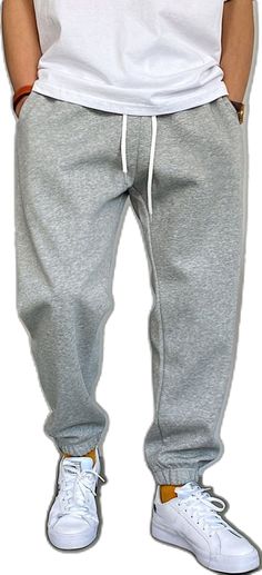 Men Sweatpants, Jogging Pants, Men's Sweatpants, Mens Sweatpants, Fashion Online Shop, Drawstring Waist, All Fashion, Jogging, Light Grey