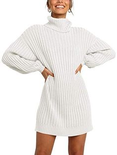 Little white dress from LOGENE - bridal outfits - your pre-wedding warddrobe Oversized Jumper Dress, Oversized Sweater Dress, Casual Knit Dress, Winter Ootd, Short Dress White, Sweater Dress Oversized, Oversized Sweater Women, Soft Winter