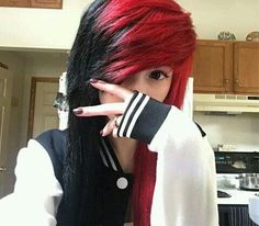 Hair Dyed Black, Emo Scene Girls, Emo Hairstyle, Emo Hairstyles, Emo Scene Hair, Hair Dyed, Emo Style, Desired Reality, Emo Hair