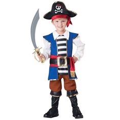 Pirate Boy Toddler Deluxe Costume Diy Pirate, Pirate Costumes, Toddler Jumpsuit, Pirate Halloween Costumes, Pirate Boy