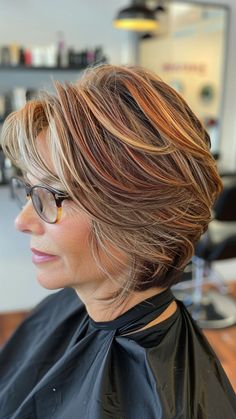 Women With Glasses, Haircuts For Older Women, Medium Box Braids, Stacked Bob, Pixie Cut With Bangs, Perfect Hairstyle, Blonde Pixie Cuts, Haircut For Older Women, Short Pixie Cut