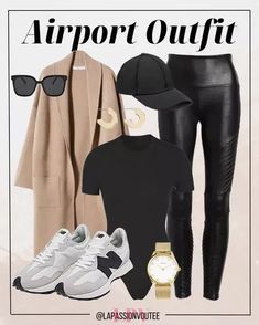 Airport Outfit Spring 2024, Travel Look Outfits, Airport Outfit Classy, Classy Airport Outfit, Travel Outfit Plus Size, Airport Outfit Spring, Airport Outfit Winter, Outfit Ideas For Black Women