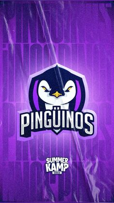 an image of the penguins logo on a purple background