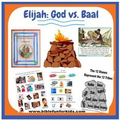 an image of ejhah god vs baal with pictures and words on it