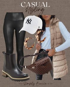 Pleather Leggings Outfit, Winter Getaway Outfits, Cute Vests, Mode Casual, Fall Clothes, Casual Winter Outfits, Fall Fashion Outfits, 50 Fashion, Mom Outfits