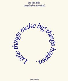 the words make big things happen in blue on a white background with a circular design