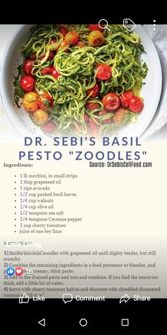 the recipe for dr sebi's basil pesto zoodles