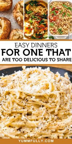 easy dinners for one that are too delicious to share