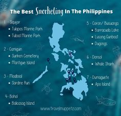 the best snoreling in the philippines info sheet with map and location list