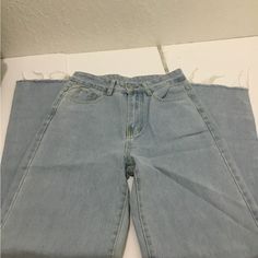 New Jeans Size Xs 11 High Waisted Ripped Jeans, Cowgirl Jeans, Rose Jeans, Shein Jeans, White Ripped Jeans, Ripped Mom Jeans, High Rise Denim Jeans, Black Ripped Jeans, Light Blue Jeans