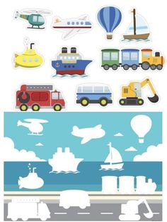 various types of vehicles are shown in this illustration