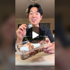 TikTok · James Bok Apple Delight, Healthy Protein Meals, Protein Snack, Protein Meals, Gf Desserts, Cheap Dinners, Apple Crumble, Healthy Protein, Protein Snacks