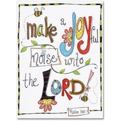 a cross stitch pattern with the words make a joy, mouse into the lord