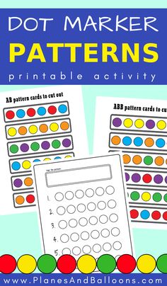 the dot marker patterns printable activity for kids