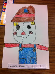 a child's drawing of a fireman