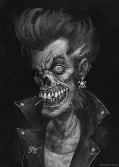 Zombie Funny, Matt Dixon, Arte Zombie, Evil Clown, Zombie Art, Funny Illustration, Psychobilly, Zombie Apocalypse