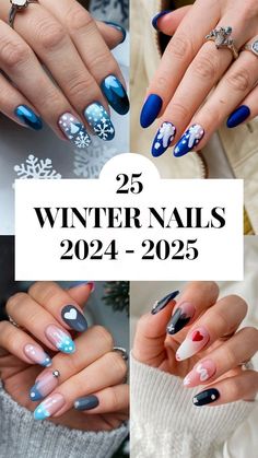 Unique Nail Designs Winter, Fresh Nail Designs, Nail Fashion Trends, Fresh Nail, Oval Shaped Nails, Chic Manicure, Dark Blue Nails