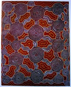 Freddy West Tjakamarra aboriginal art Cherokee Art, Raven Mask, Red Things