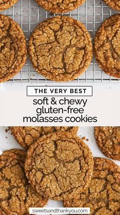 the very best soft and chewy gluten - free molasses cookies