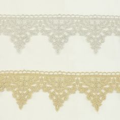 "Annielov trim lace #274 Sold by the yard. Lace will be supplied in a continuous length of up to 14 yards. Colour: Silver or Gold Materials: Rayon ST Round Covered Yarn Trim Size: Width about 2.35\" Origin: Annielov / Made in Korea This beautiful \" Trim Lace \" is perfect for embellishing hair accessories, hats, clothing and many more! korean handmade hair accessories wholesale manufacturer headband lovely annielov headband Hairband Hair clips Barrettes headpiece headwrap elastic stretch bridal Silver Lace With Lace Work For Party, Elegant Lace Trims For Party, Elegant Lace Trim For Wedding, Elegant Silver Lace For Party, Elegant Lace Trims For Wedding, Elegant Silver Lace With Lace Work, Silver Lace With Lace Work For Wedding, Elegant Silver Lace For Wedding, Elegant Wedding Trims With Lace Work