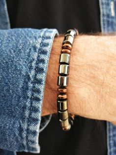 Men's or Women's Magnetic Bracelet with Copper Finish | Etsy Magnetic Beads, Super Strength, Magnetic Jewelry, Wrist Cuffs, Magnetic Bracelet, Wire Bracelet, Copper Finish, Magnetic Clasp, Italian Charm Bracelet