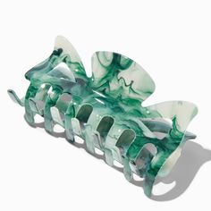 Claire's Green Marble Design Large Hair Claw