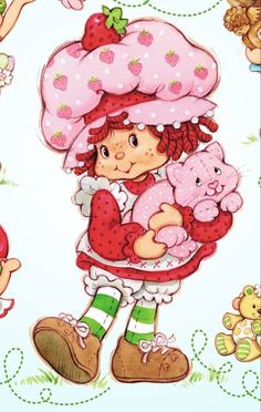 Strawberry Shortcake Cheesecake Recipe, Strawberry Shortcake Cheesecake Bars, Strawberry Shortcake Cheesecake, Strawberry Shortcake Cupcake, Easy Strawberry Shortcake, Berry Shortcake, Vintage Strawberry Shortcake Dolls, Shortcake Cake, Strawberry Shortcake Cartoon