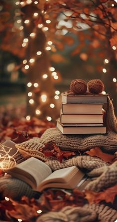 Autumn Book Aesthetic Wallpaper, Cute Aesthetic Autumn Wallpaper, Fall Lights Aesthetic, Reading Aesthetic Autumn, Autumnal Wallpaper Iphone, Cozy Fall Backgrounds, Cozy Fall Wallpaper Iphone, Cozy Fall Aesthetic Wallpaper Iphone, Cozy Wallpaper Iphone Aesthetic