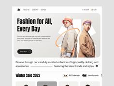 an image of a website page with two men's fashions on the front and back