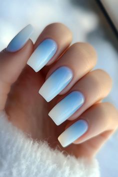 Celebrate the season in style! Winter ombre nails featuring glittering red, frosty whites, and shimmering golds are here to make your holiday manicure pop. Ombre Nail, Ombre Nail Designs, Winter Inspired, White Ombre, Snowy Day, Icy Blue, Favorite Sweater, Ombre Nails, You Nailed It