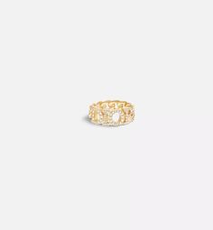 Dio(r)evolution Ring Gold-Finish Metal and White Crystals | DIOR Dior Ring Gold, Dior Jewelry, White Crystals, White Crystal, Dior Ring, Metal Design, Pretty Jewellery, Christmas Wishlist, Ring Gold