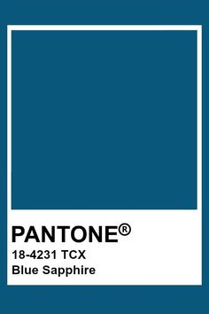 the pantone blue color is shown in this image