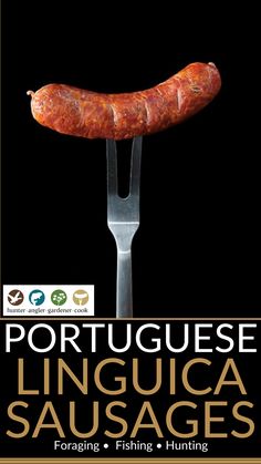 the cover of portuguese linguica sausages