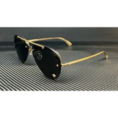 Brand New With Box, Cards, And Never Used! 100% Authentic! Luxury Gold Aviator Sunglasses With Anti-reflective, Luxury Rimless Sunglasses With Uva Protection, Luxury Rimless Shield Sunglasses With Uva Protection, Luxury Rimless Shield Sunglasses, Versace Medusa Sunglasses, Crystal Sunglasses, Round Metal Sunglasses, Versace Gold, Sunglasses Women Oversized