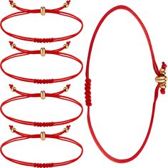 PRICES MAY VARY. Package contents: you will receive a plenty of 7 knots kabbalah protection red cords,sufficient quantity are provided for you to wear or send to your friends and families, nice accessories for New Year, Christmas, Mother's Day, birthday, Valentine's Day and more festivals and important days 7 Knots bracelet: each bracelet is featured with 7 knots in vibrant red color, and designed with pull knots on both sides to adjust the size as your desire, so it's very easy to wear, it will 7 Knots Bracelet, Red Rope, Knot Bracelet, Cord Bracelet, Purse Accessories, Cord Bracelets, Bracelet For Women, Nature Prints, Vibrant Red