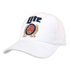 Vintage Never Looked So Good Holding true might be hard for some brews, but for the award-winning Miller Lite: it just comes naturally! If you're a fellow fan of the "Father of all light beers" - we know that you'll love this graphic hat featuring the authentic licensed Miller Lite logo - stitched on a white baseball cap. Perfect for everyday casual wear! Miller Lite Logo, Beer Hat, Beer Merchandise, Lite Beer, Pilsner Beer, White Baseball Cap, Beer Logo, Miller Lite, The Father