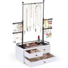 the jewelry organizer is open and ready to be put into its place on display,